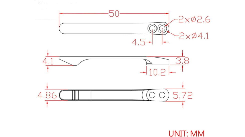 SENCUT Plain Titanium Clip - T001C