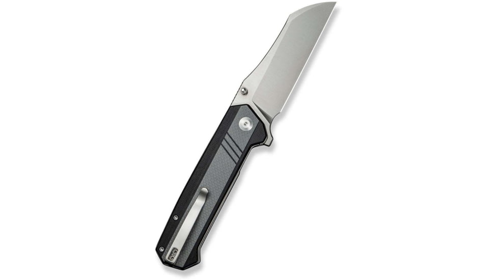 SENCUT Draxor Flipper &amp; Thumb Stud Knife Gray / Black G10 Handle 3.7inch Satin Finished 9cr18mov Blade S24035-3