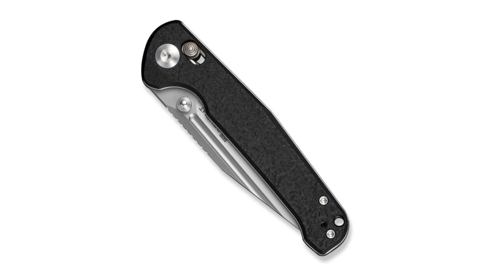 SENCUT Glenspar Thumb Stud &amp; Crossbar Lock Knife Black Shredded G10 Handle 3.45inch Stonewashed 9cr18mov Blade