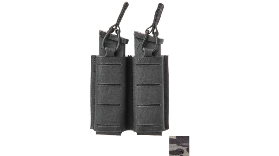 Sentry Gunnar Side By Side Double Pistol Mag Pouch, 9mm/.40 Caliber, Multi-Cam Black, Double, 25NP04MB