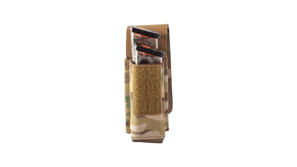 Sentry Pistol Stacked Double Mag Pouch Staggered Column, Black, 25NP05BK