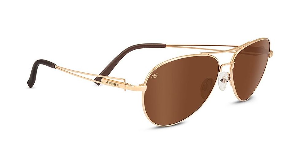 Serengeti Brando Progressive Prescription Sunglasses, Shiny Bold Gold Frame, 8456PR