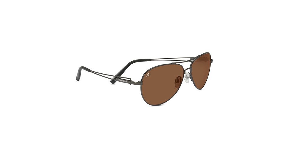 Serengeti Brando Progressive Prescription Sunglasses, Shiny Dark Gunmetal Frame-7885PR