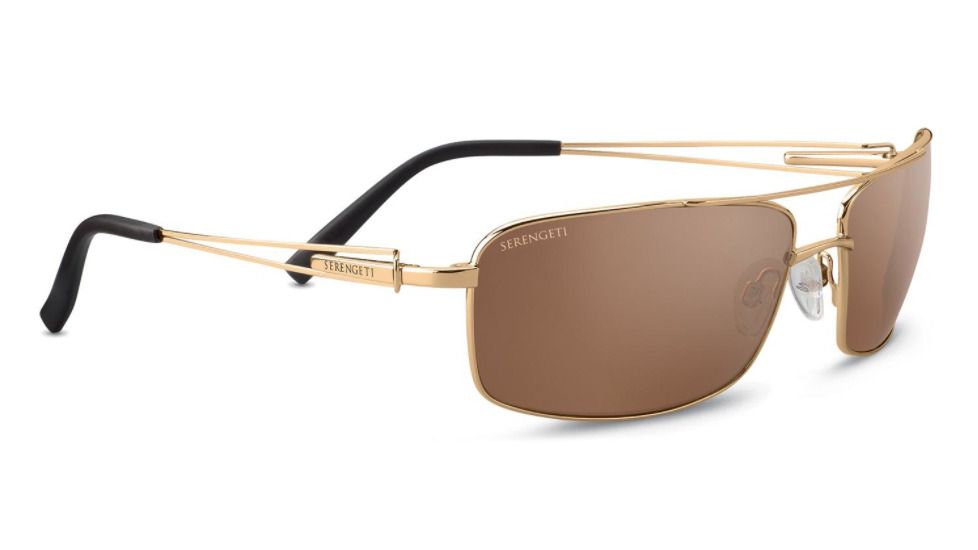 Serengeti Dante Progressive Prescription Sunglasses, Shiny Bold Gold Frame, Polarized, Photochromic, 8566PR