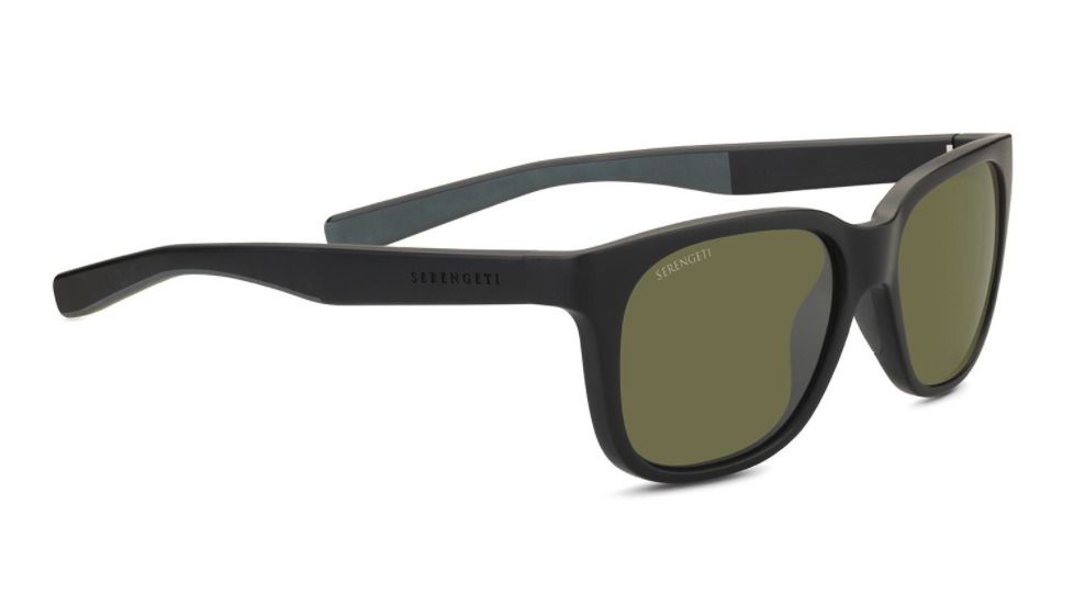 Serengeti Egeo Single Vision Prescription Sunglasses, Sanded Black / Grey Frame, Polarized, Photochromic, 8678SV