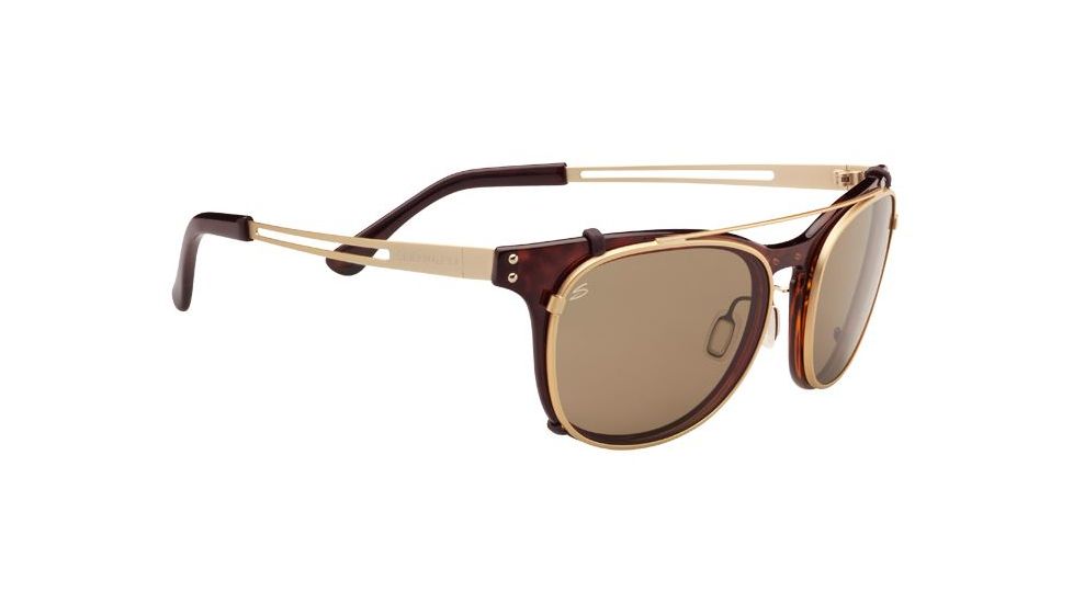 Serengeti Enzo Single Vision Prescription Sunglasses, Shiny Dark Tortoise Frame, Polarized, Photochromic, 8082SV