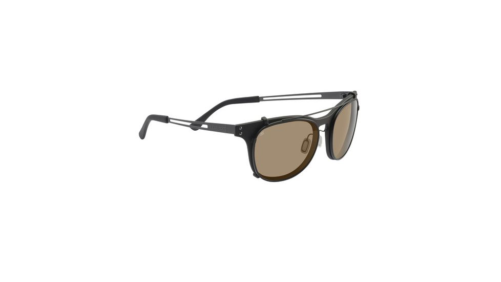 Serengeti Enzo Single Vision Prescription Sunglasses, Satin Black Frame, Polarized, Photochromic, 8059SV