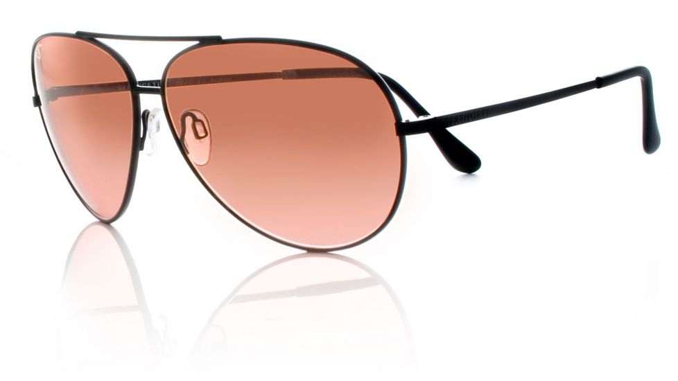 Serengeti Large Aviator Sunglasses, Matte Black 5222PR