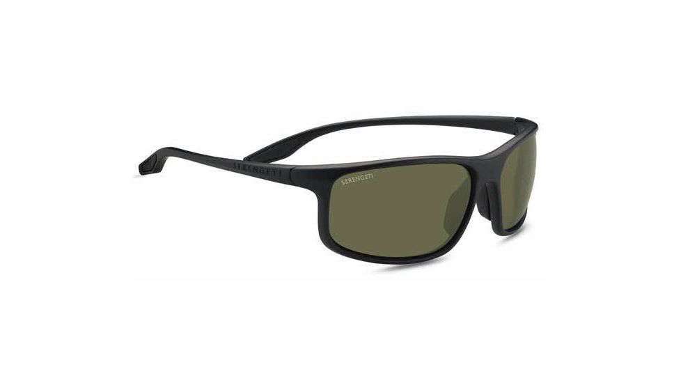 Serengeti Levanzo Single Vision Prescription Sunglasses, Satin Black Frame, 8608SV