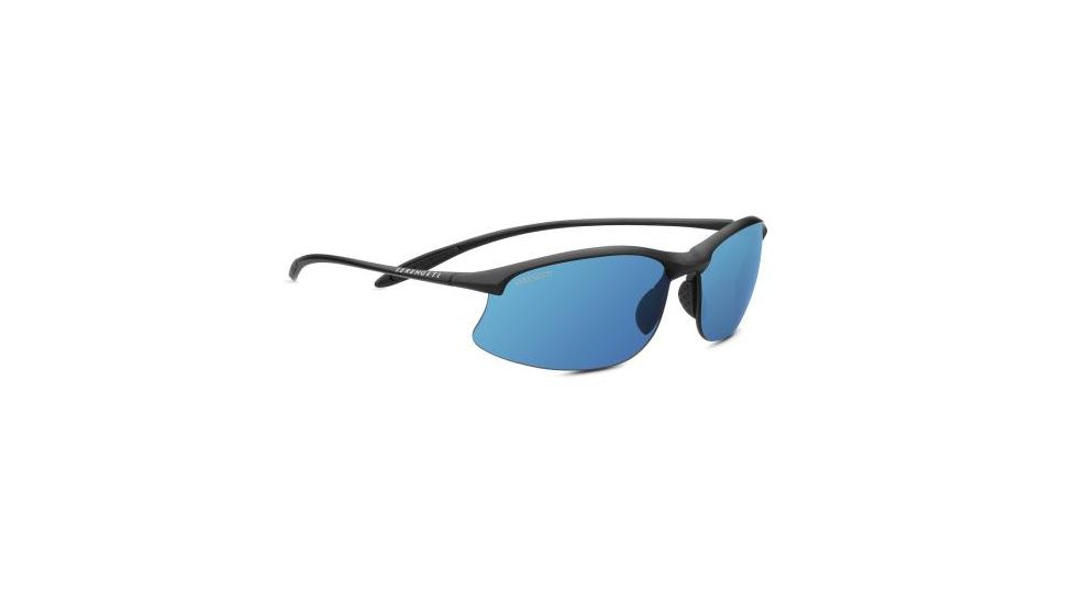 Serengeti Maestrale Single Vision Prescription Sunglasses, Satin Black Frame, 8696SV