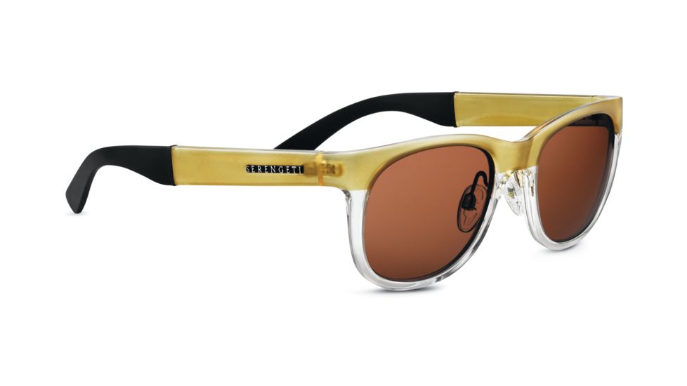 Serengeti Milano Sunglasses - Satin Shiny Champagne Frame, Drivers Lenses 7659