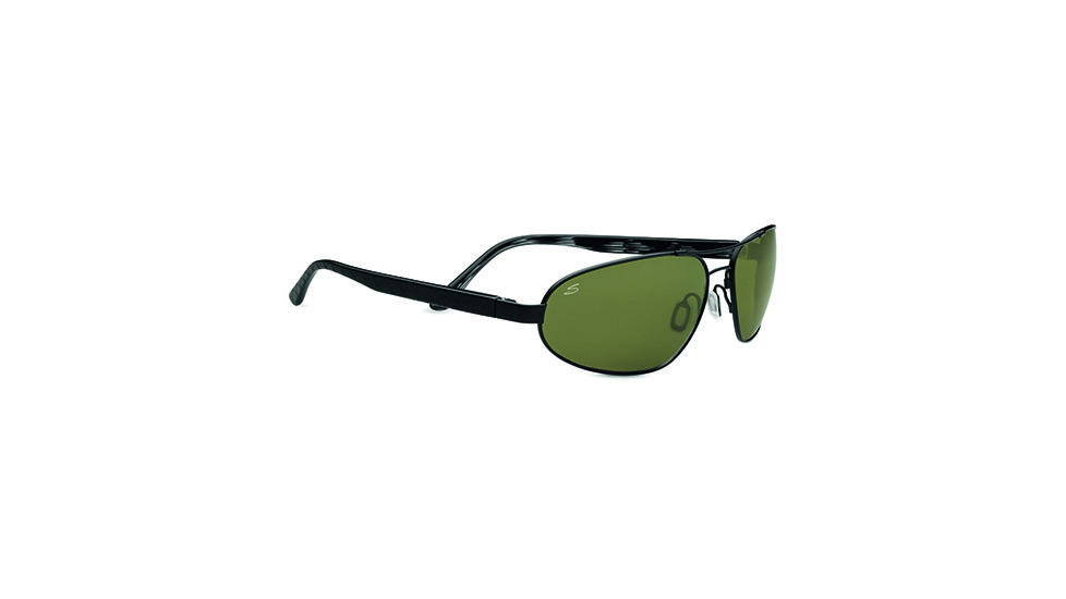 Serengeti Monza Single Vision Prescription Sunglasses, Satin Black/Black Tortoise Laser Frame-7793SV