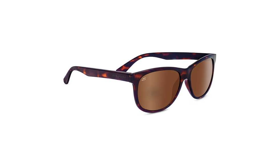 Serengeti Ostuni Sunglasses, Shiny Dark Tortoise, Polarized Drivers Gold 8361
