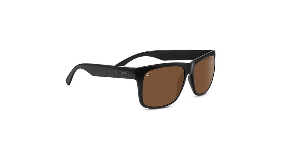 Serengeti Positano Single Vision Prescription Sunglasses, Shiny Black Frame, 8369SV