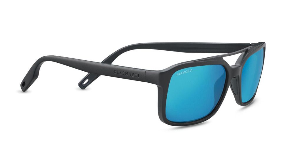 Serengeti Renzo Single Vision Prescription Sunglasses, Satin Dark Gray / Satin Dark Gunmetal Frame, Polarized, Photochromic, 8626SV