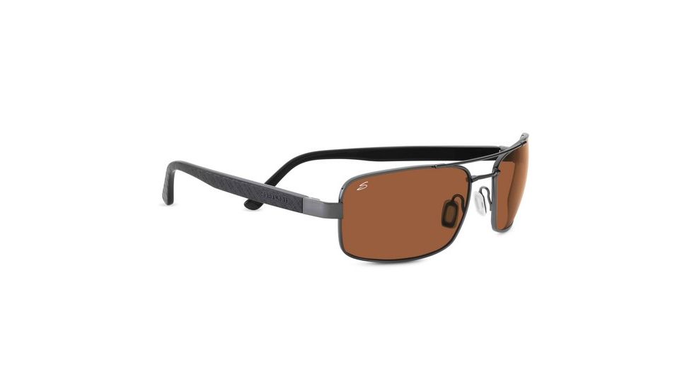 Serengeti Tosca Single Vision Prescription Sunglasses, Satin Gunmetal/Shiny Black Frame-7796SV