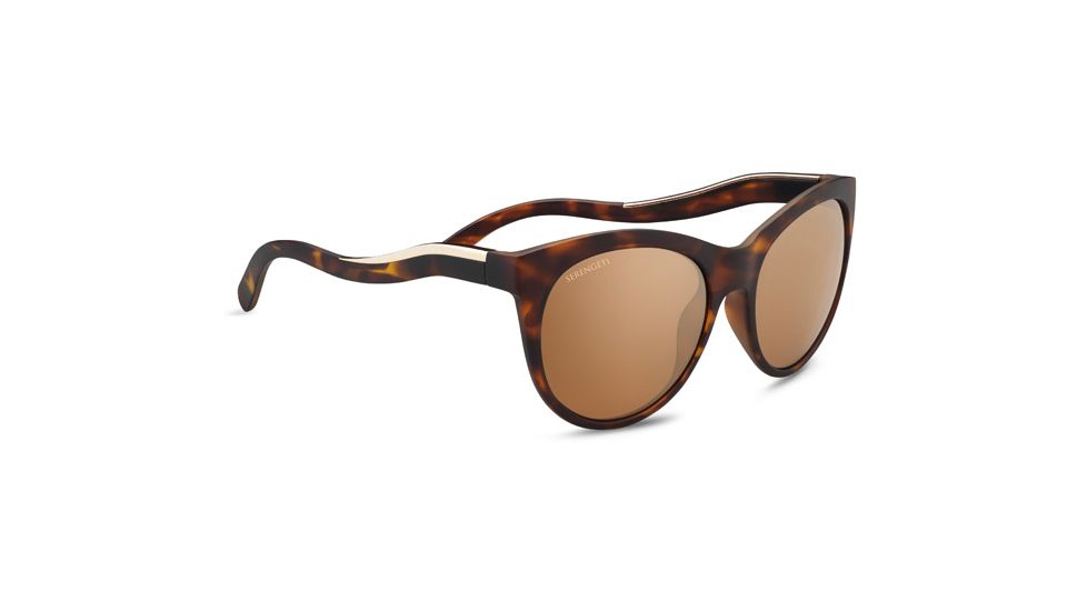 Serengeti Valentina, Polarized Drivers gold, Round/Cat-Eye, Female, Satin Tortoise/Shiny Champagne Gold, Medium 8569