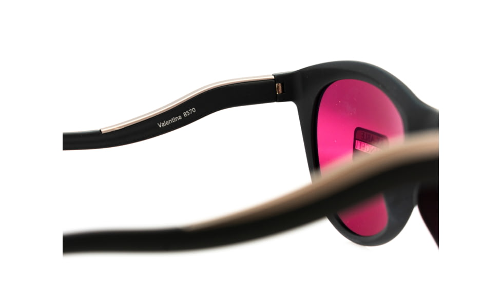 Serengeti Valentina, Polarized Sedona Bi mirror, Round/Cat-Eye, Female, Satin Black/Satin Silver, Medium, 8570