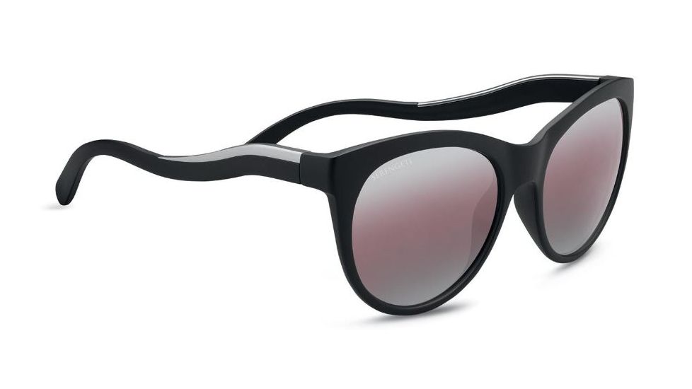 Serengeti Valentina Single Vision Prescription Sunglasses, Satin Black Frame, 8570SV