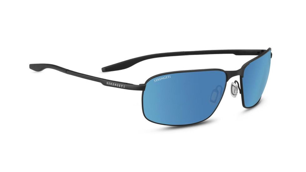 Serengeti Varese Single Vision Prescription Sunglasses, Satin Black Frame, Polarized, Photochromic, 8732SV