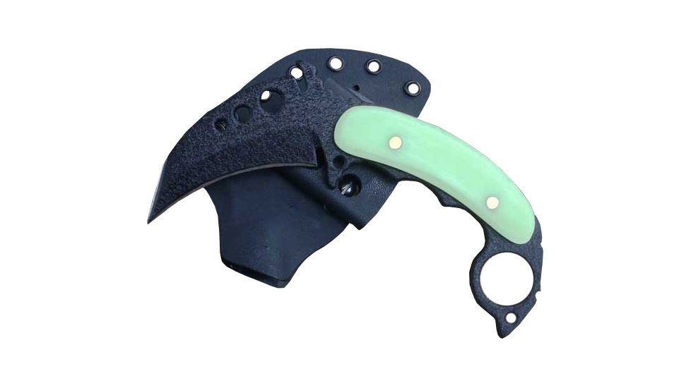 Shadow Tech Street Fighter Karambit, Moonglow G-10 Handle, Black Plain, NO STSFKBPMG