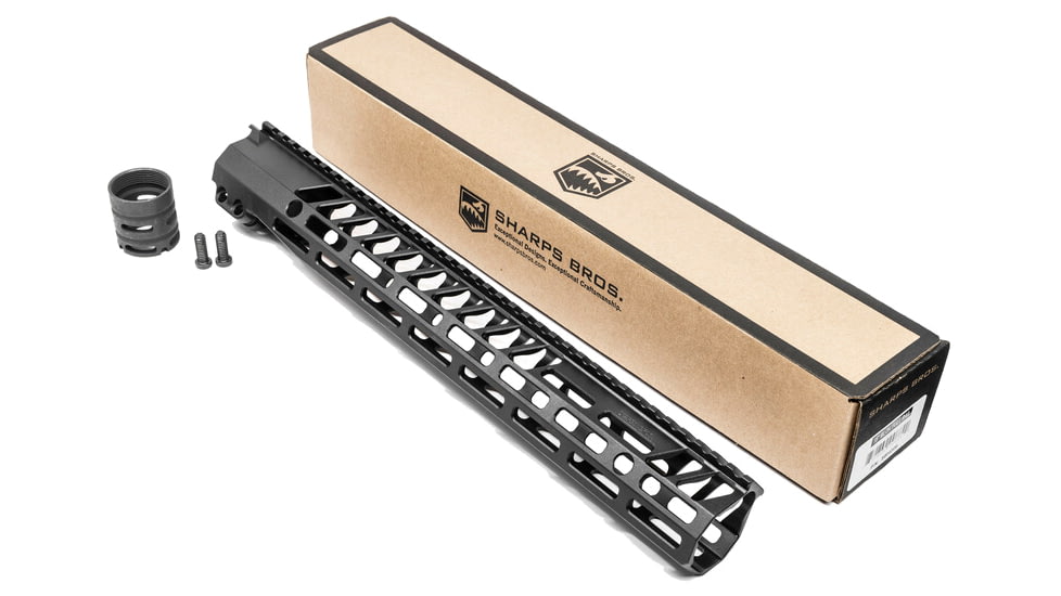 Sharps Bros. Full Top Rail M-LOK Handguard, 15in, Black, SBHG05