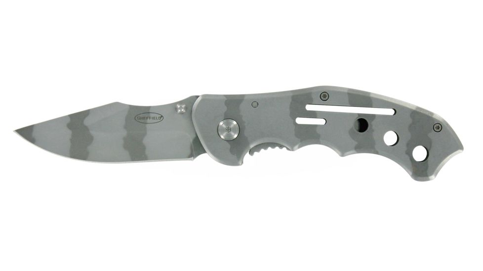 Sheffield 8 in Dark Steel Folding Pocket Knife, Gray, 12290