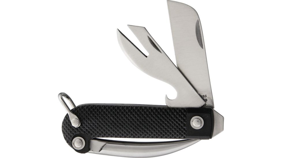 Sheffield British Army Clasp Knife Folding Knife,2.5in,Stainless Steel,Standard Edge,Sheepsfoot,Black,Composition Handle SHE023