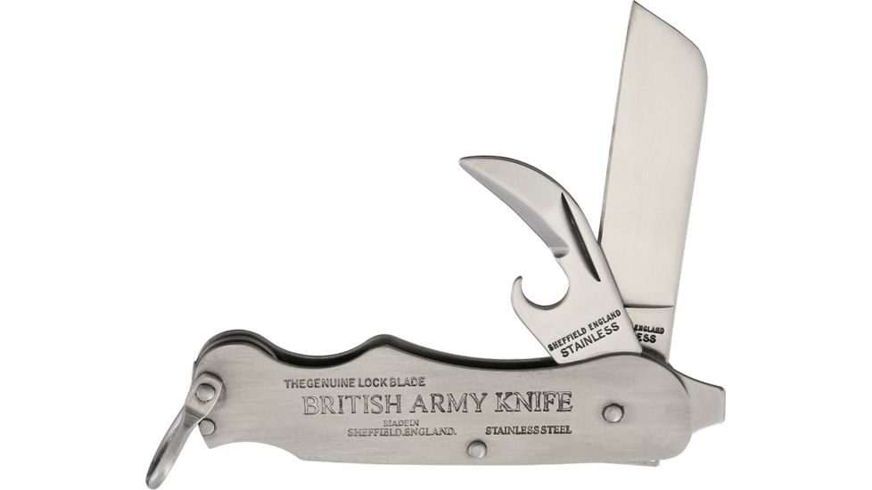 Sheffield British Army Clasp Knife Folding Knife,2in,Stainless Steel,Standard Edge,Sheepsfoot, Handle SHE022
