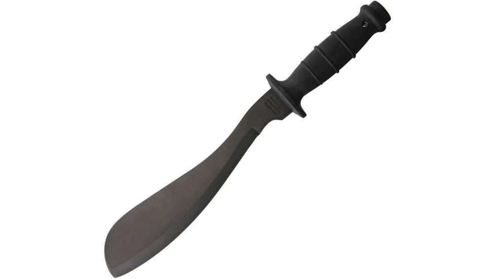 Sheffield Jungle Knife Fixed Blade Knife, 11in, Stainless Steel, Standard Edge, Black Rubber Handle SHE015