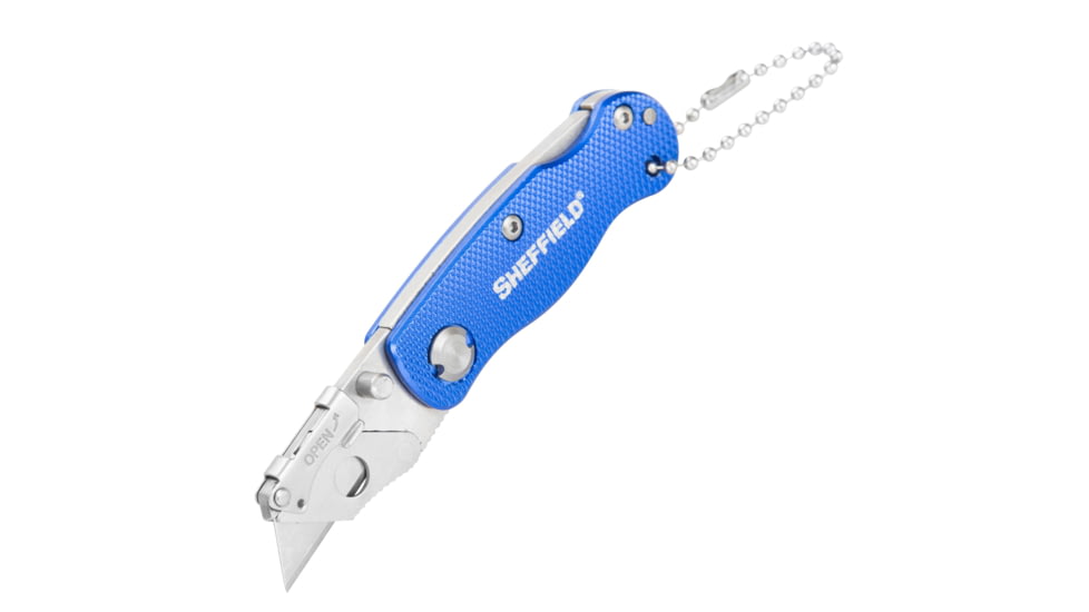 Sheffield Mini Ultimate Lock Back Utility Folding Knife, Blue, 12116