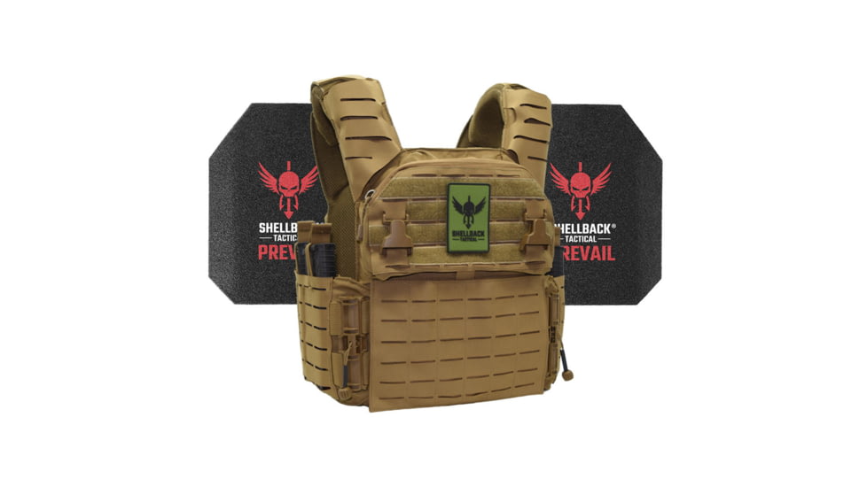 Shellback Tactical Banshee Elite 3.0 Level III Steel Plates Armor Kit, Coyote, Large/XLarge, SBT-BANELT3-AR1000-CT-LXL