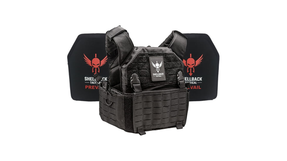 USED Shellback Tactical Rampage 2.0 Active Shooter Kit with Two Level IV 1155 Plates, Black, One Size, SBT-9031-1155-BK, EDEMO1