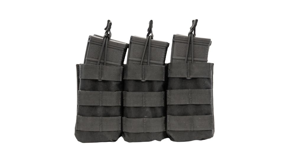 Shellback Tactical Triple M4 Open Top Rifle Mag Pouch, Black, One Size Fits Most GSA-M4TOMP-BK