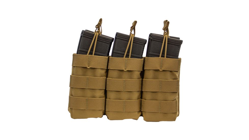 Shellback Tactical Triple M4 Open Top Rifle Mag Pouch, Coyote, One Size Fits Most GSA-M4TOMP-CT