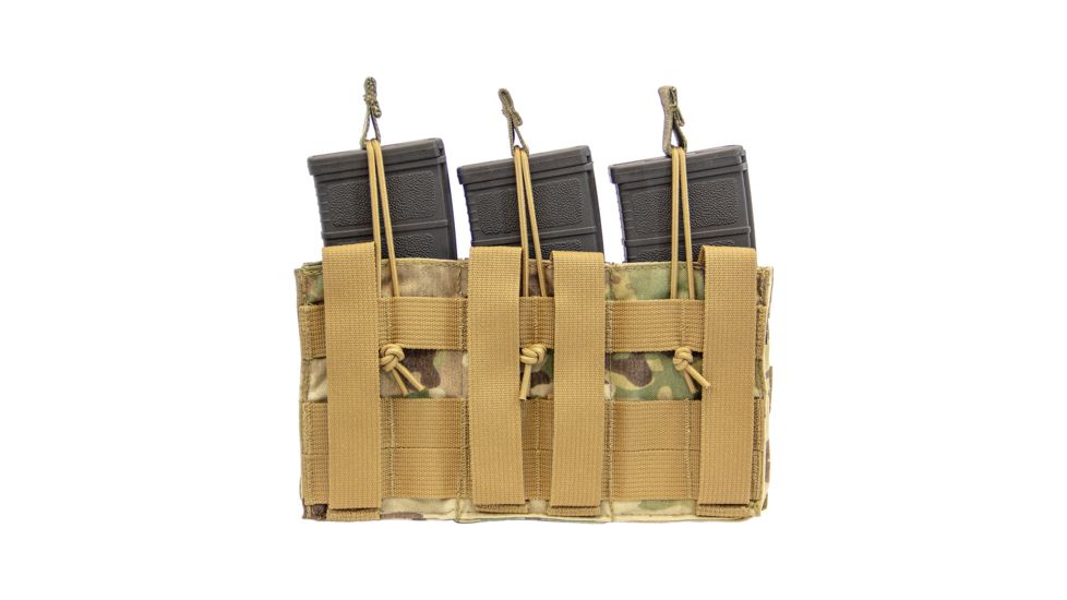 Shellback Tactical Triple M4 Open Top Rifle Mag Pouch, Multicam, One Size Fits Most GSA-M4TOMP-MC, EDEMO1