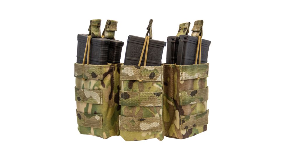 Shellback Tactical Triple Stacker M4 Open Top Rifle Mag Pouch, Multicam, One Size Fits Most GSA-M4TSOMP-MC