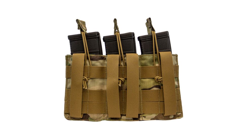 Shellback Tactical Triple Stacker M4 Open Top Rifle Mag Pouch, Multicam, One Size Fits Most GSA-M4TSOMP-MC