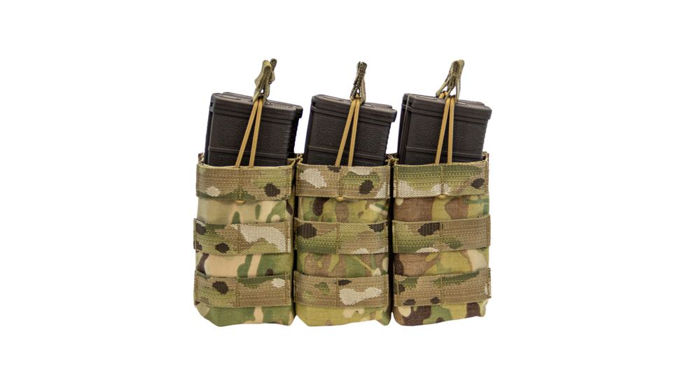 Shellback Tactical Triple Stacker M4 Open Top Rifle Mag Pouch, Multicam, One Size Fits Most GSA-M4TSOMP-MC