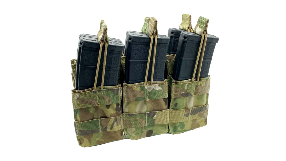 Shellback Tactical Triple Stacker Open Top Pouch for Six M4 Mag, Multicam, One Size, SBT-3300-MC