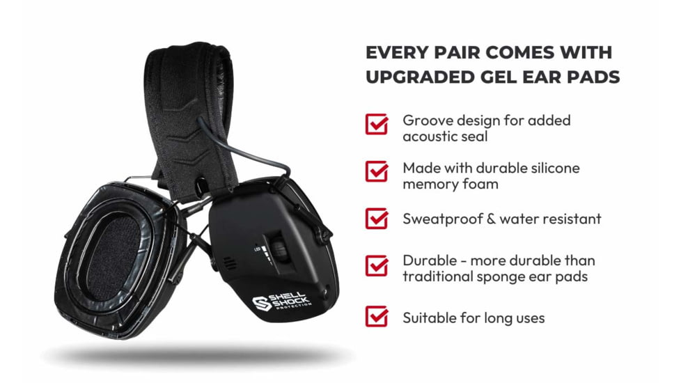 Shellshock Protection Premium Eye &amp; Ear Combo Protective Ear Muffs