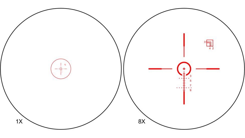 Shepherd Scopes BRS 1-8x28 Rifle Scope, 34mm, BRS-ML1 reticle, Matte Black, 4080BRS1.8.ML1