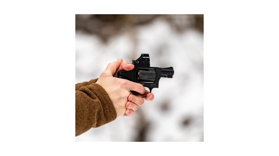 Shield Arms Revolver Optic Conversion R.O.C., Fits S&amp;W 442/642/432/43C/351C, RMSc Footprint, Aluminum Construction, Anodized Finish, Black, Includes Mounting Hardware, SA-ROC-442-RMSC,