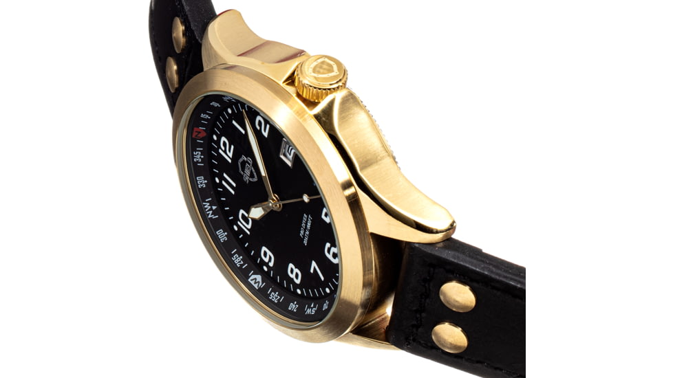 Shield Palau Diver Watch w/Date - Mens, Gold/Black, One Size, SLDSH104-5