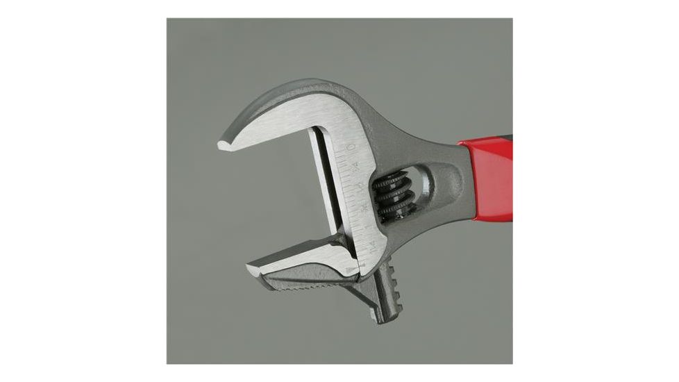 Shop Fox Dual-Purpose Wide Mouth Wrench, Contour Grip Handle, Soft Jaw Covers, 1.5 in. Capacity D3627