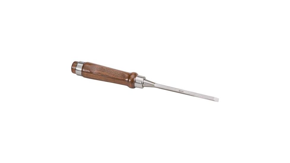 Shop Fox German Type Chrome Vanadium Steel Chisel, Walnut Handle, 1/4in. Wide File, 10 in. Overall D3791
