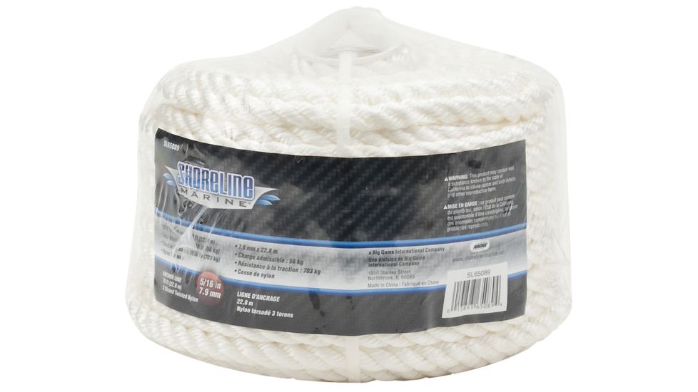 Shoreline Marine Anchor Line - Twisted Nylon - 5/16in x 75 065089