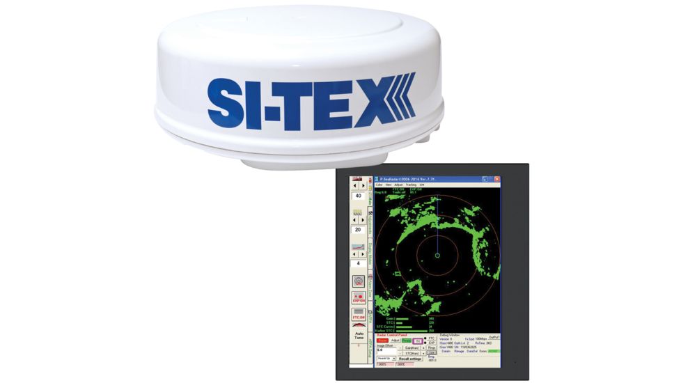 Si-Tex Radar Sensor Package Includes 2kW/24nm Radome Antenna, 33' Cable &amp; P-Sea Software MDS-8R 52860