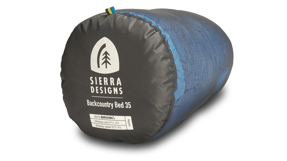 Sierra Designs Backcountry Bed 35 Sleeping Bag 700 DriDown-Blue/Grey-Regular