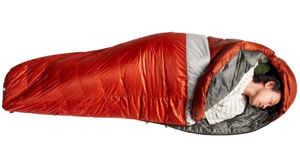 Sierra Designs Get Down 550F 35 Deg Sleeping Bag, Red, Regular, 70614421R